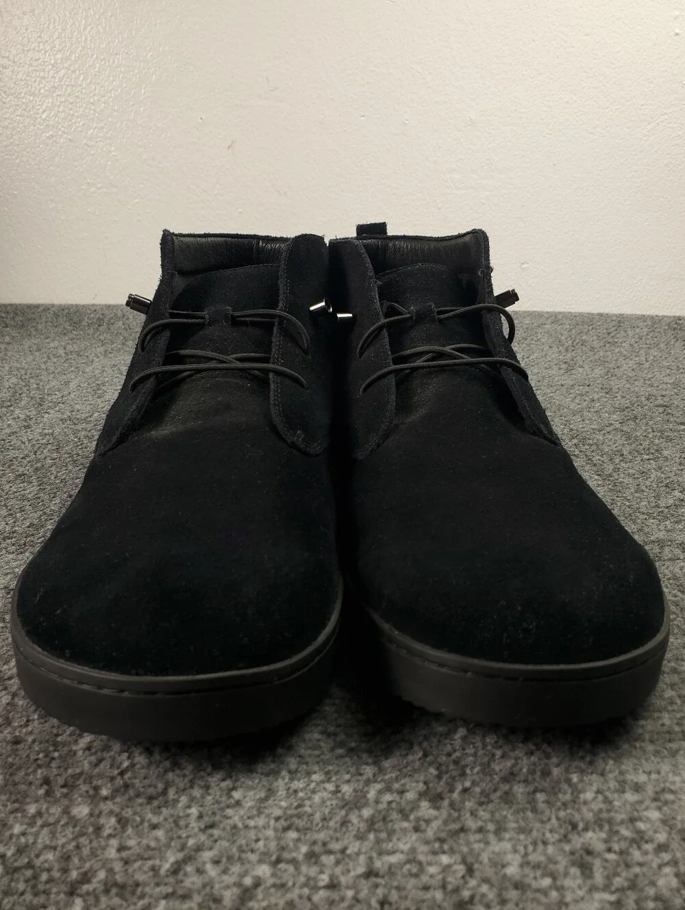 Birchbury Carnforth Chukka Desert Boots Size 16 Black Suede Leather Rubber Sole